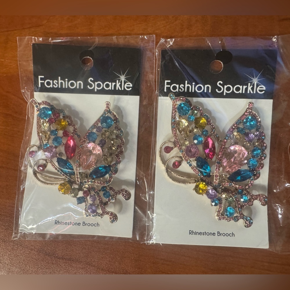 2 Colorful Butterfly Brooch